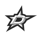 Black and White Dallas Stars Logo