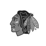 Black and White Chicago Blackhawks Logo